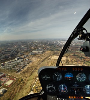 City from helicopter